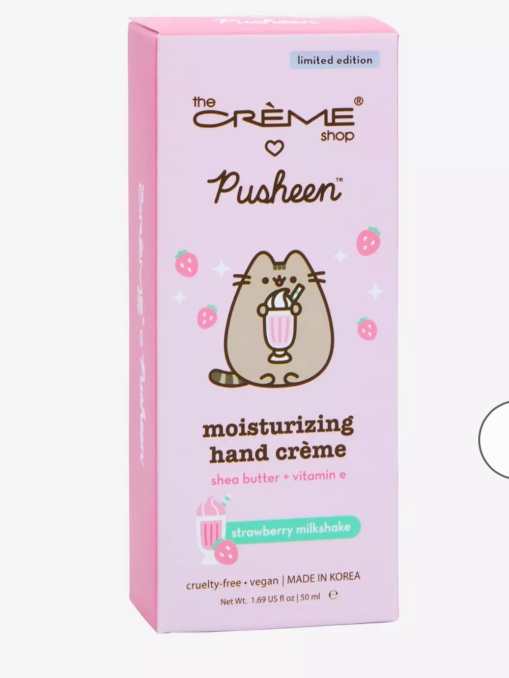 6- PUSHEEN STRAWBERRY MILKSHAKE HAND CRÈME 🐱🍓 - Picture 2 of 5